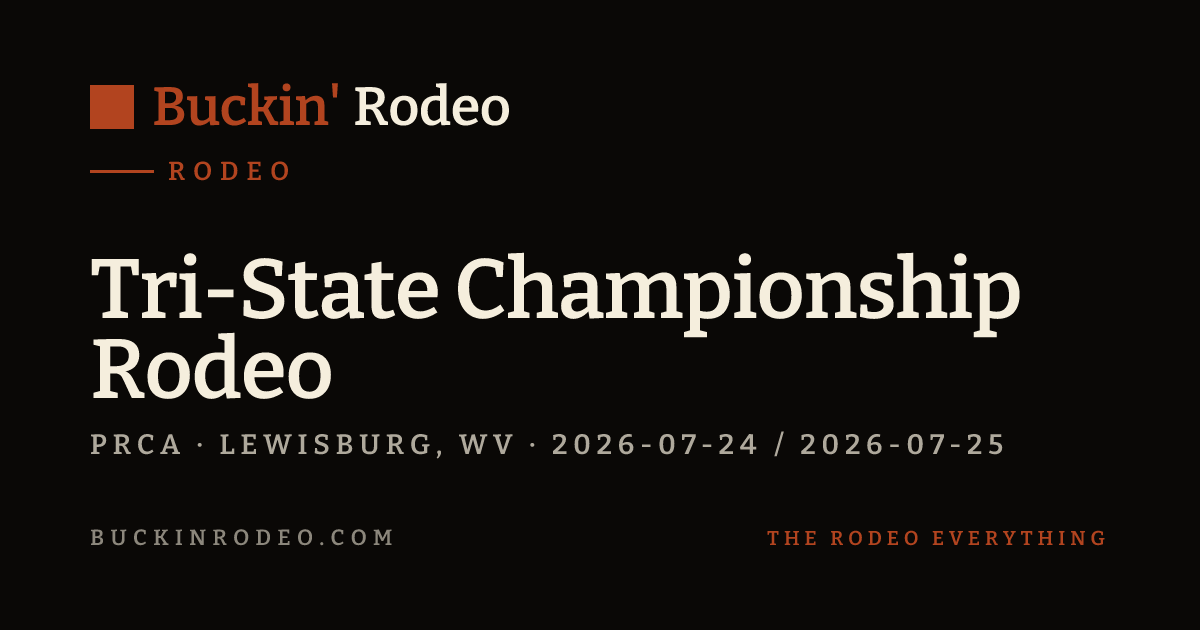Tri-State Championship Rodeo 2026 — Schedule & Tickets · Buckin' Rodeo